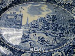 Johnson Brothers Oval Tray 12 X 9 Willow Blue Ware Broadway Ny Historic Blue