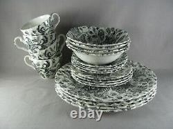 Johnson Brothers Paisley Black Service for 4 Dinnerware, 20 Piece Set