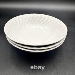 Johnson Brothers REGENCY 5 7/8 Coupe Cereal Bowls SET/3 England White Swirl VTG