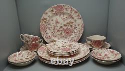 Johnson Brothers ROSE CHINTZ PINK 20 Piece Set FOUR PLACE SETTINGS Made England