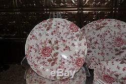 Johnson Brothers ROSE CHINTZ PINK Dinnerware 75 Pcs MADE IN ENGLAND