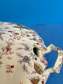 Johnson Brothers Rare Rose Chintz Pink England Covered Dish Large Soup Tureen