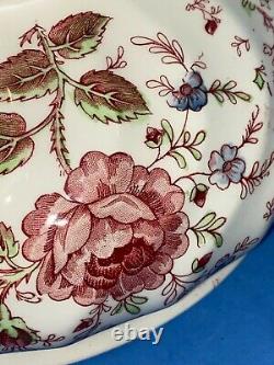 Johnson Brothers Rare Rose Chintz Pink England Covered Dish Large Soup Tureen