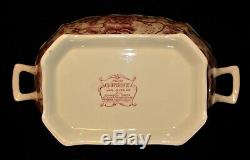 Johnson Brothers Rectangular Tureen English Chippendale in Red/Pink