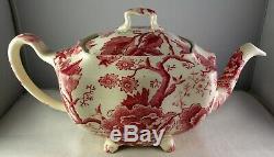 Johnson Brothers Red English Chippendale Teapot withLid Super