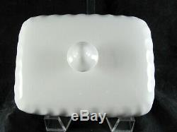 Johnson Brothers Regency 1/2 lb Butter Dish, 6-7/8, white, swirl, RARE 1/2 LB