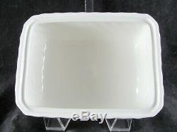 Johnson Brothers Regency 1/2 lb Butter Dish, 6-7/8, white, swirl, RARE 1/2 LB