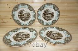 Johnson Brothers River Scenes (4) Dinner Plates, 10 3/4