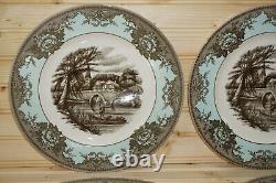 Johnson Brothers River Scenes (4) Dinner Plates, 10 3/4