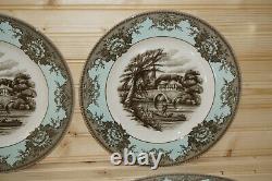 Johnson Brothers River Scenes (4) Dinner Plates, 10 3/4