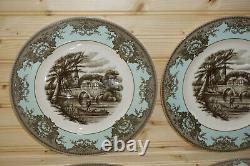 Johnson Brothers River Scenes (4) Dinner Plates, 10 3/4