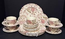 Johnson Brothers Rose Chintz 25 Pieces 4 Pc Place Setting Service for 5+ USA