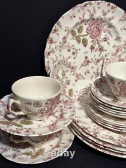 Johnson Brothers Rose Chintz 25 Pieces 4 Pc Place Setting Service for 5+ USA