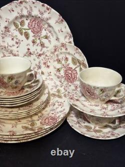 Johnson Brothers Rose Chintz 25 Pieces 4 Pc Place Setting Service for 5+ USA