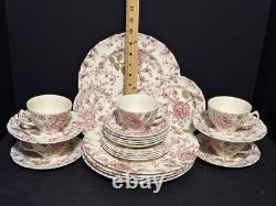 Johnson Brothers Rose Chintz 25 Pieces 4 Pc Place Setting Service for 5+ USA