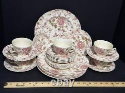Johnson Brothers Rose Chintz 25 Pieces 4 Pc Place Setting Service for 5+ USA