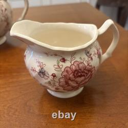 Johnson Brothers Rose Chintz 5 Pcs Coffe Set (Creamer, sugar and Coffee Pot)
