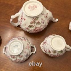 Johnson Brothers Rose Chintz 5 Pcs Coffe Set (Creamer, sugar and Coffee Pot)