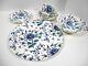 Johnson Brothers Rose Chintz Blue 5 Piece Dinner Set Dinnerware 1995 Rare Vtg