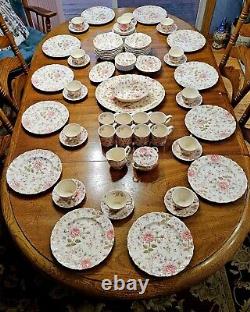 Johnson Brothers Rose Chintz China 90 Pieces