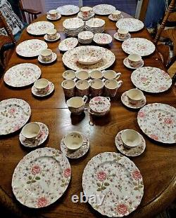 Johnson Brothers Rose Chintz China 90 Pieces