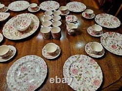 Johnson Brothers Rose Chintz China 90 Pieces