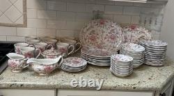 Johnson Brothers Rose Chintz Dinner Plates Set 72 Piece Set