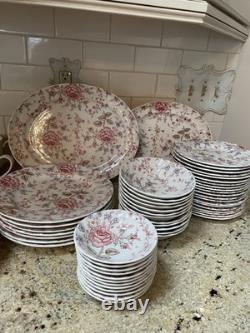 Johnson Brothers Rose Chintz Dinner Plates Set 72 Piece Set