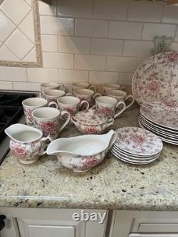 Johnson Brothers Rose Chintz Dinner Plates Set 72 Piece Set