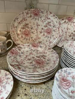 Johnson Brothers Rose Chintz Dinner Plates Set 72 Piece Set