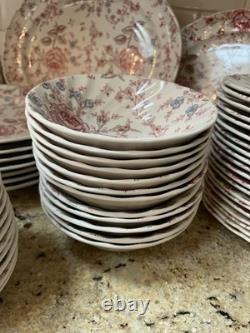 Johnson Brothers Rose Chintz Dinner Plates Set 72 Piece Set