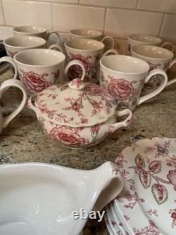 Johnson Brothers Rose Chintz Dinner Plates Set 72 Piece Set