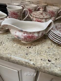 Johnson Brothers Rose Chintz Dinner Plates Set 72 Piece Set