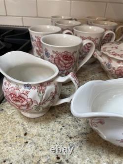 Johnson Brothers Rose Chintz Dinner Plates Set 72 Piece Set