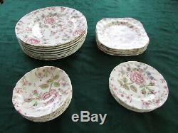 Johnson Brothers Rose Chintz Dinnerware 26 pcs England