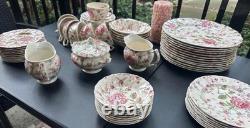 Johnson Brothers Rose Chintz Ironstone made in England68 Piece Black Label O1