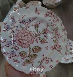 Johnson Brothers Rose Chintz Ironstone made in England Set 24 Pieces Lot! Read