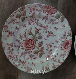 Johnson Brothers Rose Chintz Ironstone made in England Set 24 Pieces Lot! Read