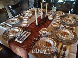 Johnson Brothers Rose Chintz Pink Dinner Set For 12 Vintage Floral England