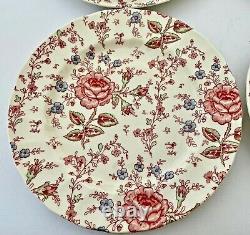 Johnson Brothers Rose Chintz Sixteen Piece Dinnerware Service for Four Pink