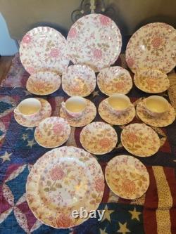 Johnson Brothers Rose Chintz pattern 4 Person dinner Set New Original Box