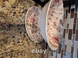 Johnson Brothers Rose Chintz pink set Dinner plates, Sugar b, Cup and more