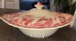 Johnson Brothers STRAWBERRY FAIR Round Covered Vegetable Bowl w Lid-MINT