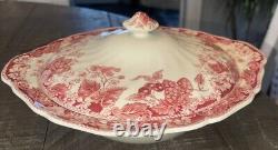 Johnson Brothers STRAWBERRY FAIR Round Covered Vegetable Bowl w Lid-MINT