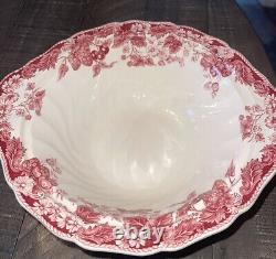 Johnson Brothers STRAWBERRY FAIR Round Covered Vegetable Bowl w Lid-MINT