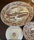 Johnson Brothers Set Of Eight Dinner Plates And Oval Serving Platter Frozen Up
