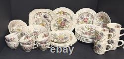 Johnson Brothers Sheraton Dinnerware Lot of 35 pcs (Plates Bowls & Cups) England