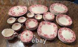 Johnson Brothers Strawberry Fair HUGE Set Made in England 55 pieces