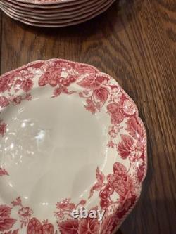 Johnson Brothers Strawberry Fair HUGE Set Made in England 55 pieces