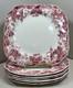 Johnson Brothers'strawberry Fair' Set Of 6 Square Salad Dessert Plates Vintage